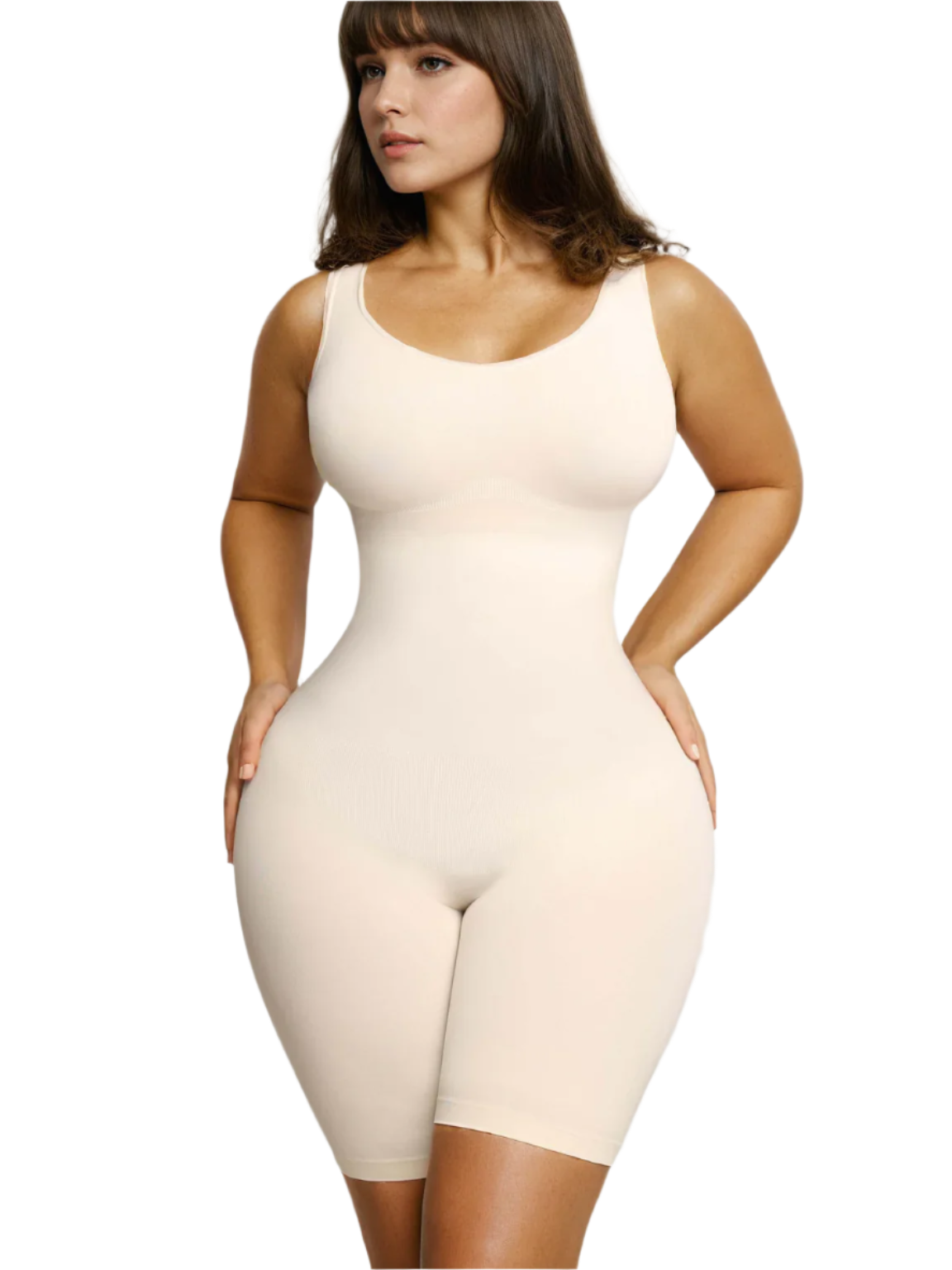 Round Neck Mid-Thigh Bodysuit