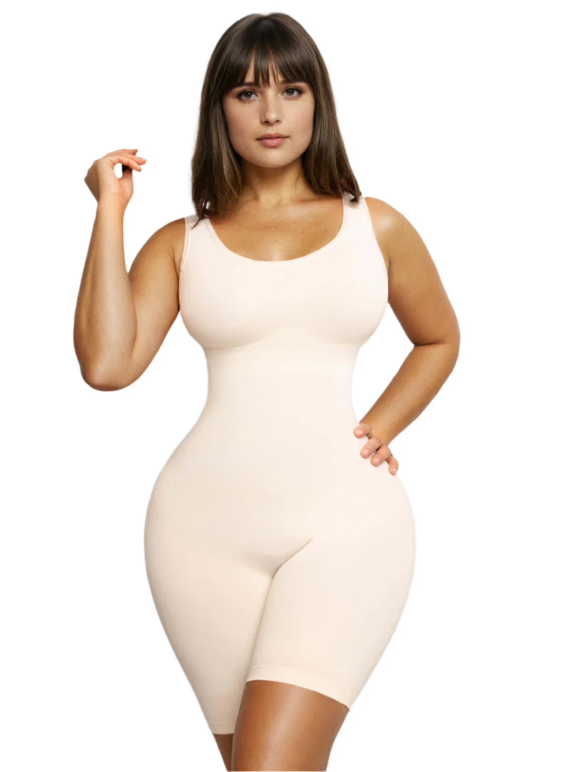 Round Neck Mid-Thigh Bodysuit