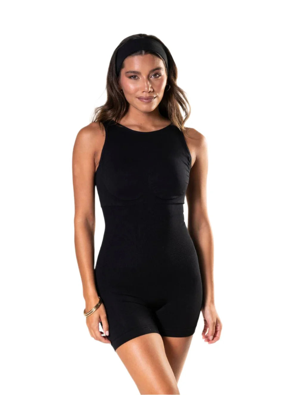 Round Neck Mid-Thigh Bodysuit